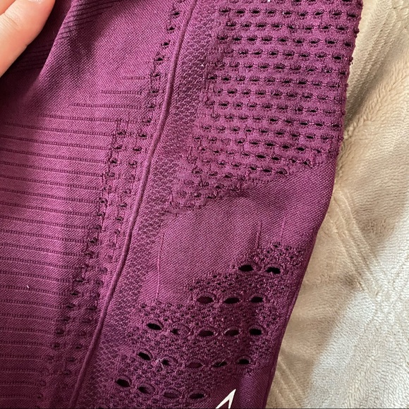 Gymshark Flawless Knit Leggings Ruby Size Small - Picture 5 of 8